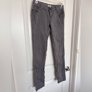 Xhilaration Grey Pants with White Dots